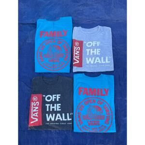 Vans Family US Open Tees 2015 Employee Only Rare Bundle Lot of 4 Mens Small Worn